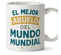 Mugffins mug grand-père avec texte El mejor abuelo del mundo mundial en Espagnol | cadeau pour papy | 330 Ml / 11 oz | Abuelitos-2 v1.2MA