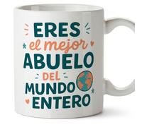 Mugffins mug grand-père avec texte Eres el mejor abuelo del mundo entero en Espagnol | cadeau pour papy | 330 Ml / 11 oz | Abuelitos-2 v3