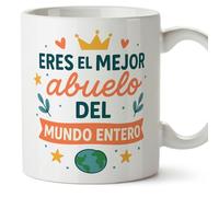 Mugffins mug grand-père avec texte Eres el mejor abuelo del mundo entero en Espagnol | cadeau pour papy | 330 Ml / 11 oz | Abuelitos-2 v1.1MA