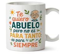 Mugffins mug grand-père avec texte Te quiero abuelo pero no es para tanto es para siempre en Espagnol | cadeau pour papy | 330 Ml / 11 oz | Abuelitos-2 v1.2MA