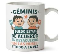 Mugffins Mug Horoscope Gémeaux drôle avec phrase - Geminis - Puedo estar de acuerdo... y todo a la vez en Espagnol cadeau Gémeaux amusant à offrir signes du zodiaque | Zodiaco Humor v1