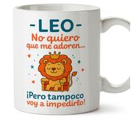 Mugffins Mug Horoscope Lion drôle avec phrase No quiero que me adoren… ¡pero tampoco voy a impedirlo! en Espagnol cadeau Lion amusant à offrir signes du zodiaque | Zodiaco Humor v1