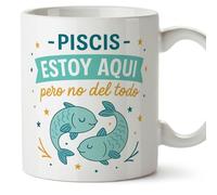 Mugffins Mug Horoscope Poissons drôle avec phrase - Piscis - Estoy aquí pero no del todo en Espagnol cadeau Poissons amusant à offrir signes du zodiaque | Zodiaco Humor v1