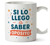Mugffins mug independant avec phrase Si lo llego a saber oposito en Espagnol | cadeau auto entrepreneur drôle freelance | 330 Ml 11 oz | Autónomos v1