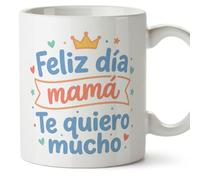 Mugffins mug maman avec texte Feliz día mamá Te quiero mucho en Espagnol | 330 ml 11 oz | Cadeau original fête des mères | papi mami v1