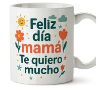 Mugffins mug maman avec texte Feliz día mamá Te quiero mucho en Espagnol | 330 ml 11 oz | Cadeau original fête des mères | pa y ma v2