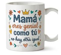 Mugffins mug maman avec texte Mamá eres genial como tú no hay otra igual en Espagnol | 330 ml 11 oz | Cadeau original fête des mères | progenitores v3