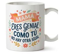 Mugffins mug maman avec texte Mamá eres genial como tú no hay otra igual en Espagnol | 330 ml 11 oz | Cadeau original fête des mères | progenitores v2