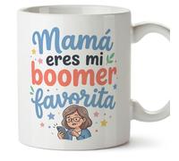 Mugffins mug maman avec texte Mamá eres mi boomer favorita en Espagnol | 330 ml 11 oz | Cadeau original fête des mères | papi mami v4