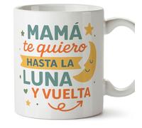 Mugffins mug maman avec texte Mamá te quiero hasta la luna y vuelta en Espagnol | 330 ml 11 oz | Cadeau original fête des mères | Papá y mamá v1.3MA