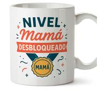 Mugffins mug maman avec texte Nivel mamá: desbloqueado en Espagnol | 330 ml 11 oz | Cadeau original fête des mères | pa y ma v2