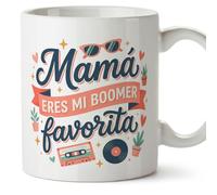 Mugffins mug maman drôle avec texte Mamá eres mi boomer favorita en Espagnol 330 ml/11 oz | cadeau fête des mères | idée originale maman | progenitores v1