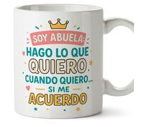 Mugffins mug mamie cadeau mamie Drôle avec phrase | anniversaire Noël | Soy abuela: hago lo que quiero, cuando quiero… si me acuerdo en Espagnol | Abuelitos v2