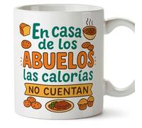 Mugffins mug mamie et papi avec citation | cadeau mamie, cadeau papie Drôle | anniversaire, Noël | En casa de los abuelos las calorías no cuentan en Espagnol | Abuelitos v2