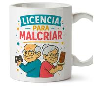 Mugffins mug mamie et papi avec citation | cadeau mamie, cadeau papie Drôle | anniversaire, Noël | Licencia para malcriar en Espagnol | Abuelitos v2