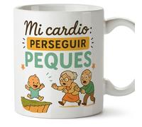 Mugffins mug mamie et papi avec citation | cadeau mamie, cadeau papie Drôle | anniversaire, Noël | Mi cardio: perseguir peques en Espagnol | Abuelitos v1