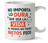 Mugffins mug mamie et papi avec citation | cadeau mamie, cadeau papie Drôle | anniversaire, Noël | No importa lo dura que sea la vida al menos no tienes nietos feos en Espagnol | Abuelitos-2 v1.2MA