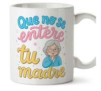 Mugffins mug mamie et papi avec citation | cadeau mamie, cadeau papie Drôle | anniversaire, Noël | Que no se entere tu madre en Espagnol | Abuelitos-3 v1