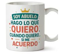 Mugffins mug papi Drôle avec phrase Soy abuelo: hago lo que quiero, cuando quiero… si me acuerdo en Espagnol | tasse grand-père cadeau anniversaire Noël | Abuelitos v2