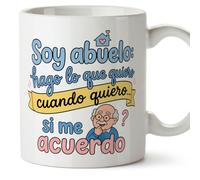 Mugffins mug papi drôle avec texte Soy abuelo: hago lo que quiero cuando quiero… si me acuerdo en Espagnol | cadeau papi anniversaire Noël | 330 Ml 11 oz |Abuelitos-3 v2