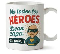 Mugffins mug pour offrir aux chauves tasse drôle petit déjeuner: No todos los héroes llevan capa (ni pelo) en Espagnol | amusante cadeau original homme | 330 Ml 11 oz | calvitie humour | calvicie v1