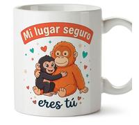 Mugffins mug singe punch avec texte Mi lugar seguro eres tú en Espagnol | cadeau couple, anniversaire, ami, amie | punch v4