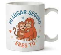 Mugffins mug singe punch avec texte Mi lugar seguro eres tú en Espagnol | cadeau couple, anniversaire, ami, amie | punch v3