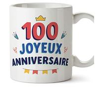 Mugffins Mug/Tasse Joyeux 100 Anniversaire - Joyeux anniversaire! - Cadeau Original pour Homme et Femme