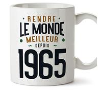 Mugffins Mug/Tasse Joyeux 1965 Anniversaire - Rendre le Monde Meilleur - Cadeau Original pour Homme et Femme