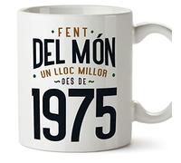 Mugffins Mug/Tasse Joyeux 1975 Anniversaire - Fent del Món un Lloc Millor - Cadeau Original pour Homme et Femme