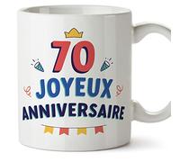 Mugffins Mug/Tasse Joyeux 70 Anniversaire - Joyeux anniversaire! - Cadeau Original pour Homme et Femme