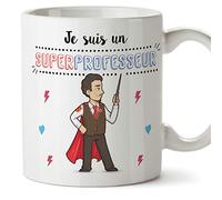 Mugffins Professeur Tasses Originales de café et Petit-déjeuner à Donner Travailleurs Professionnels - Je suis Un Super Professeur - Céramique 350 ML