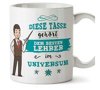 Mugffins (Tasse en Allemand) Tasse Professeur/Tasse Cadeau Belle et drôle Tasse de café - Cette Tasse Appartient au Meilleur Professeur de l'univers - céramique 350 ML