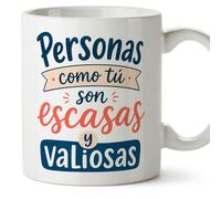 Mugffins tasse pour amies et amis Amistad v1 | Céramique 330 ml; «Personas como tú son escasas y valiosas» en Espagnol
