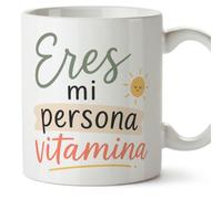 Mugffins tasse pour amies et amis Amistad v3 | Céramique 330 ml; «Eres mi persona vitamina» en Espagnol