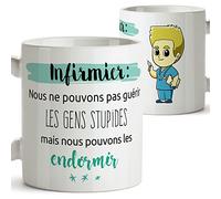 Mugffins Tasse pour Un Infirmier - Nous ne Pouvons Pas guérir Les Gens stupides mais Nous Pouvons Les endormir - Mug/Tasse pour Les métiers/Professions. Cadeaux pour Les infirmières