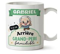 Mugffins Tasses Personnalisables pour ARRIÈRE-GRAND-PÈRE - En Français - Cadeau Personalisé- Tu es formidable - Kawaii - 11 oz / 330 ml