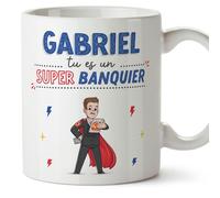 Mugffins Tasses Personnalisables pour BANQUIÈRE homme - En Français - Cadeau Personalisé- Tu es Super! - 11 oz / 330 ml