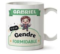 Mugffins Tasses Personnalisables pour BEAU-FILS/GENDRE - En Français - Cadeau Personalisé- Tu es formidable - Kawaii - 11 oz / 330 ml