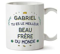 Mugffins Tasses Personnalisables pour BEAU-FRÈRE - En Français - Cadeau Personalisé- Meilleur du Monde - 11 oz / 330 ml