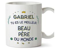 Mugffins Tasses Personnalisables pour BEAU-PÈRE - En Français - Cadeau Personalisé- Meilleur du Monde - 11 oz / 330 ml