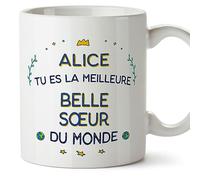 Mugffins Tasses Personnalisables pour BELLE-SŒUR - En Français - Cadeau Personalisé- Meilleur du Monde - 11 oz / 330 ml