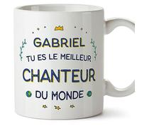 Mugffins Tasses Personnalisables pour CHANTEUR homme - En Français - Cadeau Personalisé- Meilleur du Monde - 11 oz / 330 ml