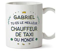 Mugffins Tasses Personnalisables pour CHAUFFEUR DE TAXI homme - En Français - Cadeau Personalisé- Meilleur du Monde - 11 oz / 330 ml