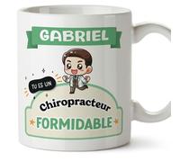 Mugffins Tasses Personnalisables pour CHIROPRACTEUR homme - En Français - Cadeau Personalisé- Tu es formidable - Kawaii - 11 oz / 330 ml