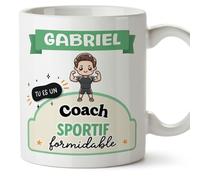 Mugffins Tasses Personnalisables pour COACH SPORTIF homme - En Français - Cadeau Personalisé- Tu es formidable - Kawaii - 11 oz / 330 ml