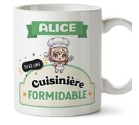 Mugffins Tasses Personnalisables pour CUISINIÈRE femme - En Français - Cadeau Personalisé- Tu es formidable - Kawaii - 11 oz / 330 ml