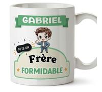 Mugffins Tasses Personnalisables pour FRÈRE - En Français - Cadeau Personalisé- Tu es formidable - Kawaii - 11 oz / 330 ml