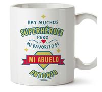 Mugffins Tasses Personnalisables pour GRAND-PÈRE/PAPY - En Espagnol - Cadeau Personalisé- Hay muchos súper héroes - 11 oz / 330 ml