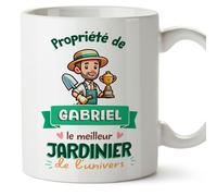 Mugffins Tasses Personnalisables pour JARDINIER homme - En Français - Cadeau Personalisé- Propriété de - 11 oz / 330 ml